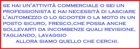 Offerta per Commercianti e Professionisti - Garage Pilu